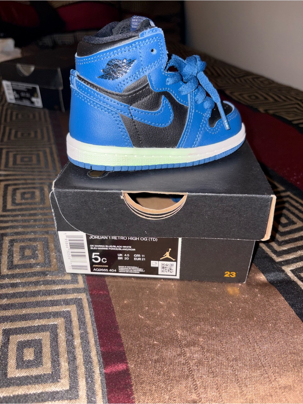 Nike Kids Blue and Black High-Top Sneakers